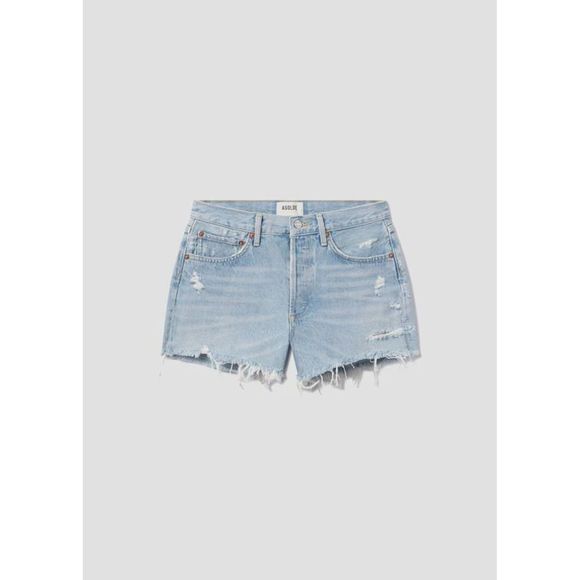 Agolde Parker Cut-Off Denim Jean Shorts Distressed - Picture 1 of 10